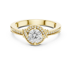 D Color VVS Round Moissanite Solitaire Engagement Ring