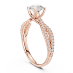 Round Lab Grown Diamond Solitaire Engagement Ring D Color VVS