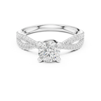 Round Lab Grown Diamond Solitaire Engagement Ring D Color VVS