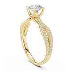 Round Lab Grown Diamond Solitaire Engagement Ring D Color VVS