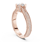 D Color VVS1 Round Moissanite Dainty Solitaire Anniversary Ring