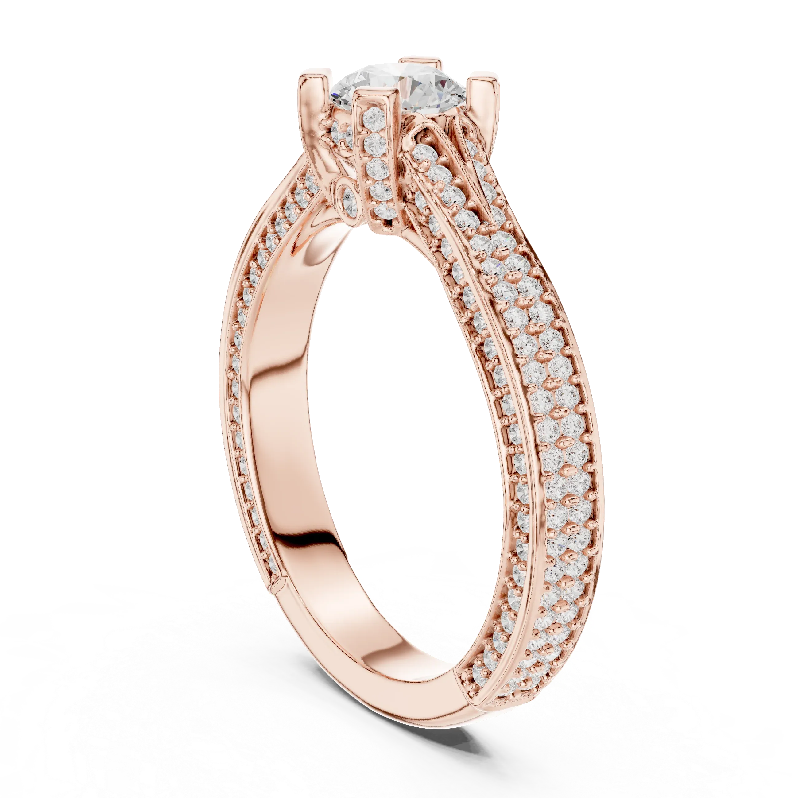 D Color VVS1 Round Moissanite Dainty Solitaire Anniversary Ring