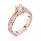 D Color VVS1 Round Moissanite Dainty Solitaire Anniversary Ring