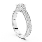 D Color VVS1 Round Moissanite Dainty Solitaire Anniversary Ring