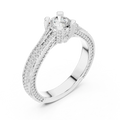 D Color VVS1 Round Moissanite Dainty Solitaire Anniversary Ring