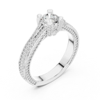 D Color VVS1 Round Moissanite Dainty Solitaire Anniversary Ring