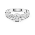 D Color VVS1 Round Moissanite Dainty Solitaire Anniversary Ring