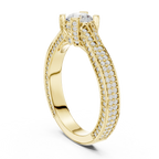 D Color VVS1 Round Moissanite Dainty Solitaire Anniversary Ring