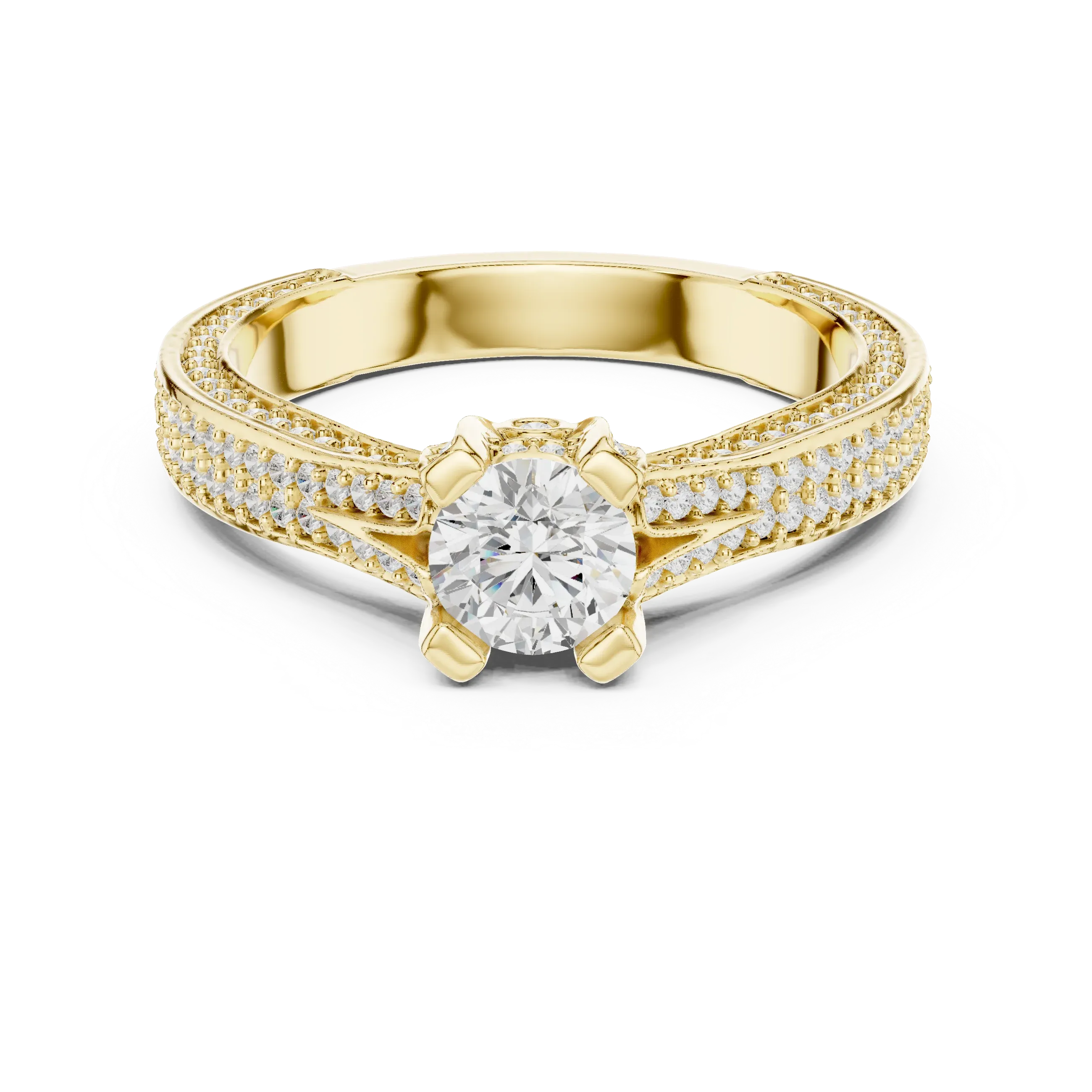 D Color VVS1 Round Moissanite Dainty Solitaire Anniversary Ring