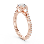 E Color Round Lab Created Diamond Solitaire Proposal Ring VVS
