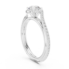 E Color Round Lab Created Diamond Solitaire Proposal Ring VVS