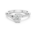 E Color Round Lab Created Diamond Solitaire Proposal Ring VVS