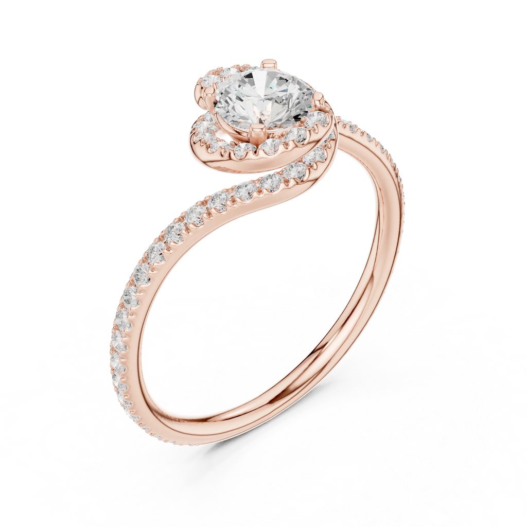 F Color VVS Round Moissanite Classic Wedding Ring