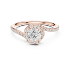 F Color VVS Round Moissanite Classic Wedding Ring
