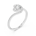 F Color VVS Round Moissanite Classic Wedding Ring