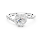 F Color VVS Round Moissanite Classic Wedding Ring