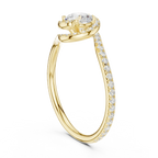 F Color VVS Round Moissanite Classic Wedding Ring
