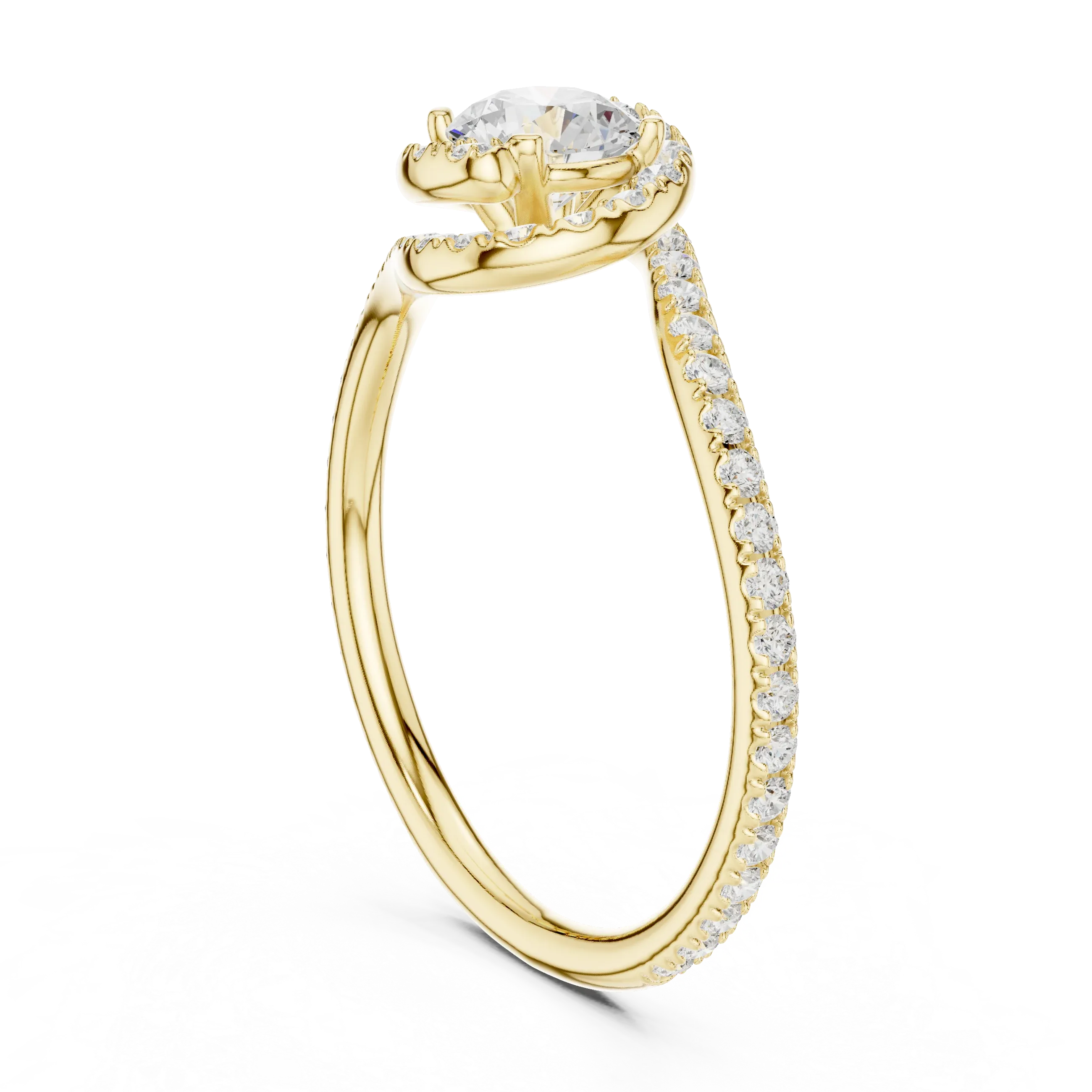 F Color VVS Round Moissanite Classic Wedding Ring