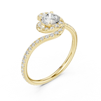 F Color VVS Round Moissanite Classic Wedding Ring