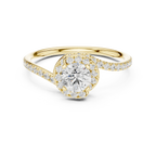 F Color VVS Round Moissanite Classic Wedding Ring