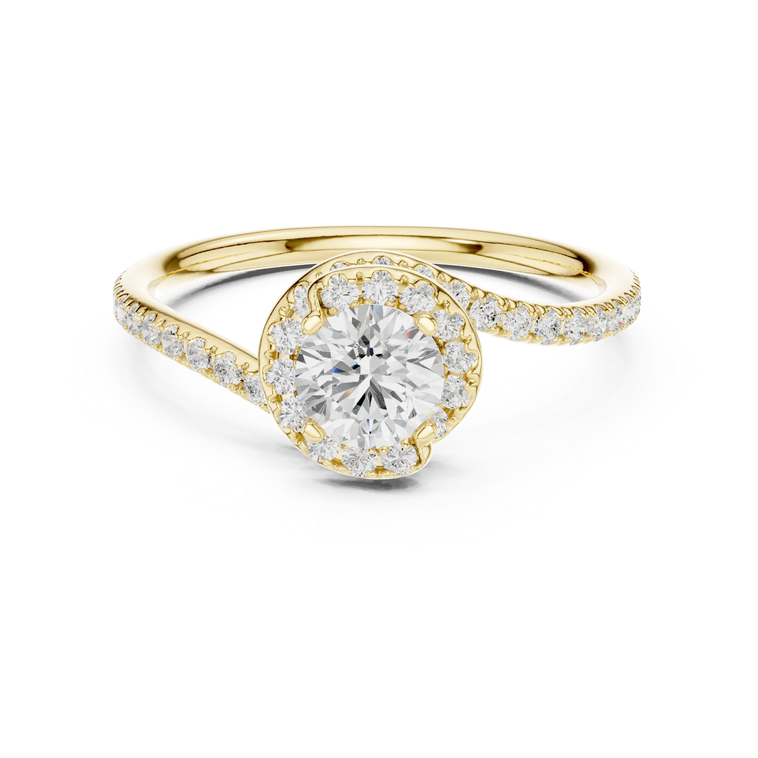 F Color VVS Round Moissanite Classic Wedding Ring