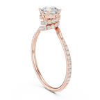Round VVS Diamond Solitaire Engagement Ring E Color Lab Grown