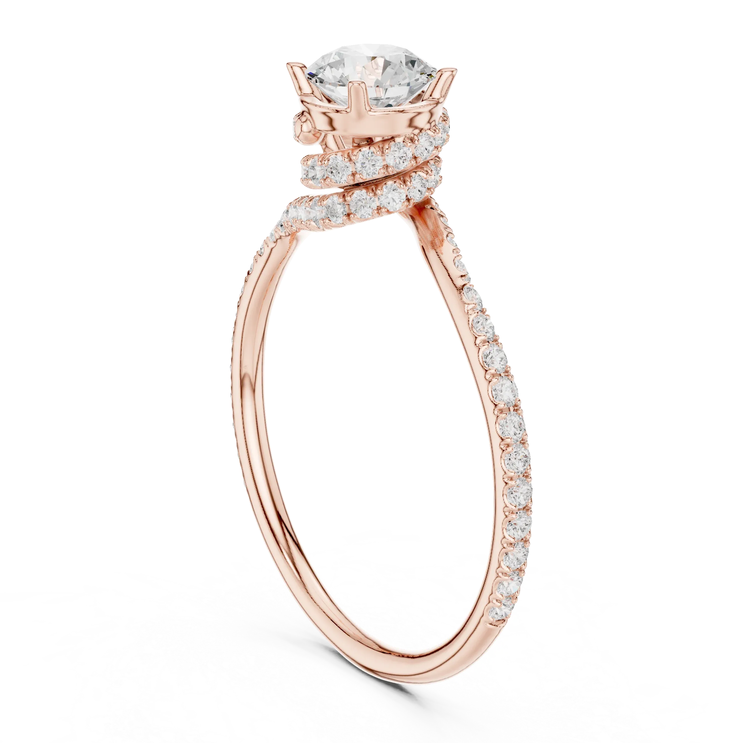 Round VVS Diamond Solitaire Engagement Ring E Color Lab Grown