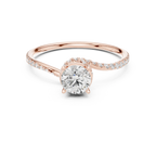 Round VVS Diamond Solitaire Engagement Ring E Color Lab Grown