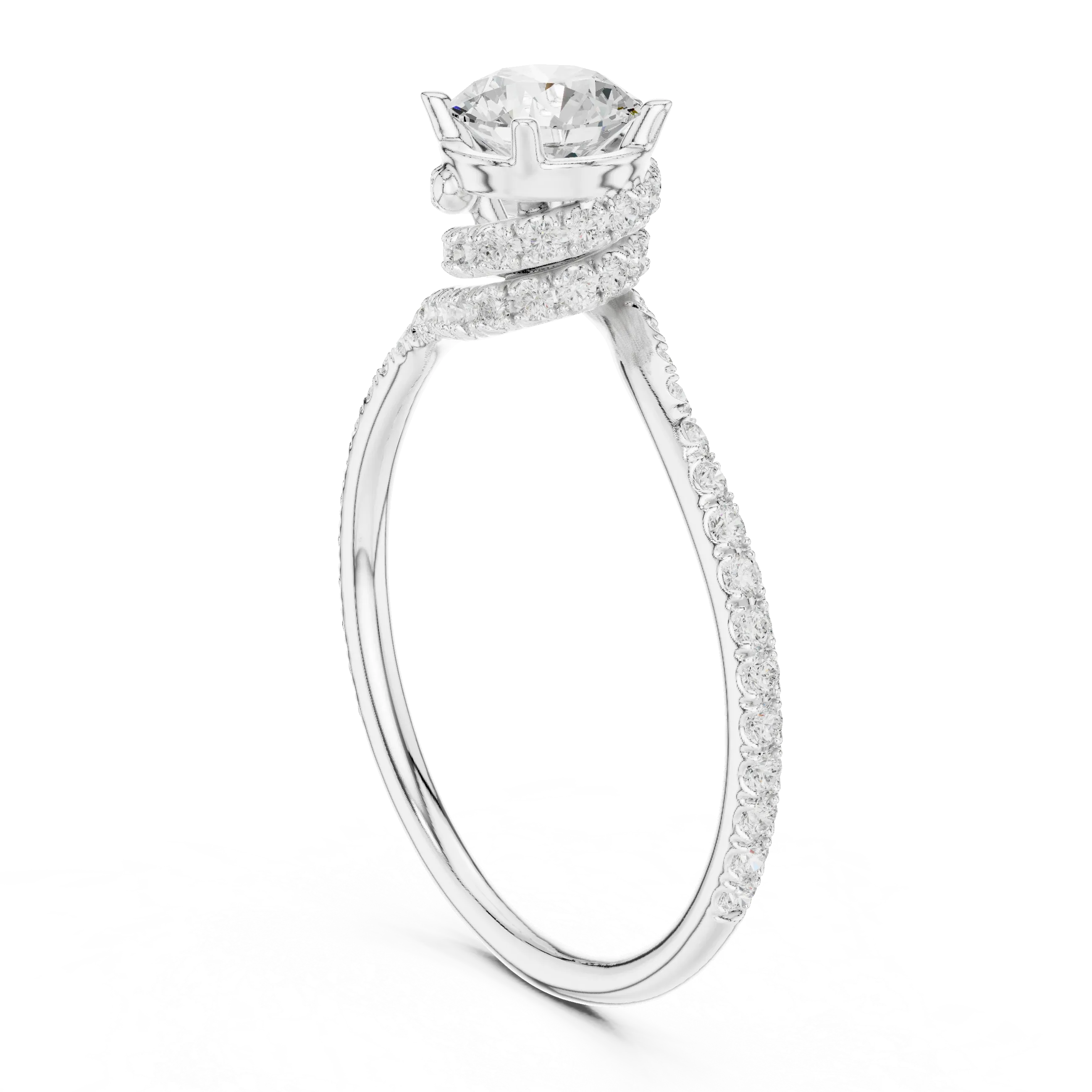 Round VVS Diamond Solitaire Engagement Ring E Color Lab Grown