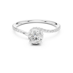 Round VVS Diamond Solitaire Engagement Ring E Color Lab Grown