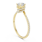 Round VVS Diamond Solitaire Engagement Ring E Color Lab Grown