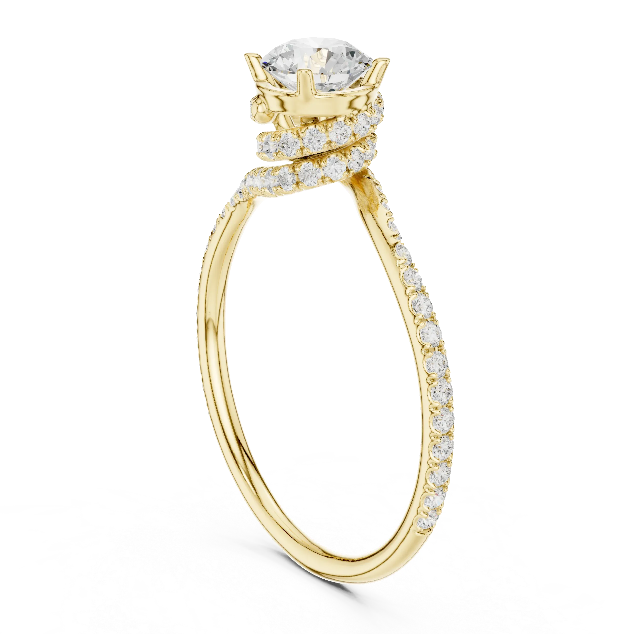 Round VVS Diamond Solitaire Engagement Ring E Color Lab Grown