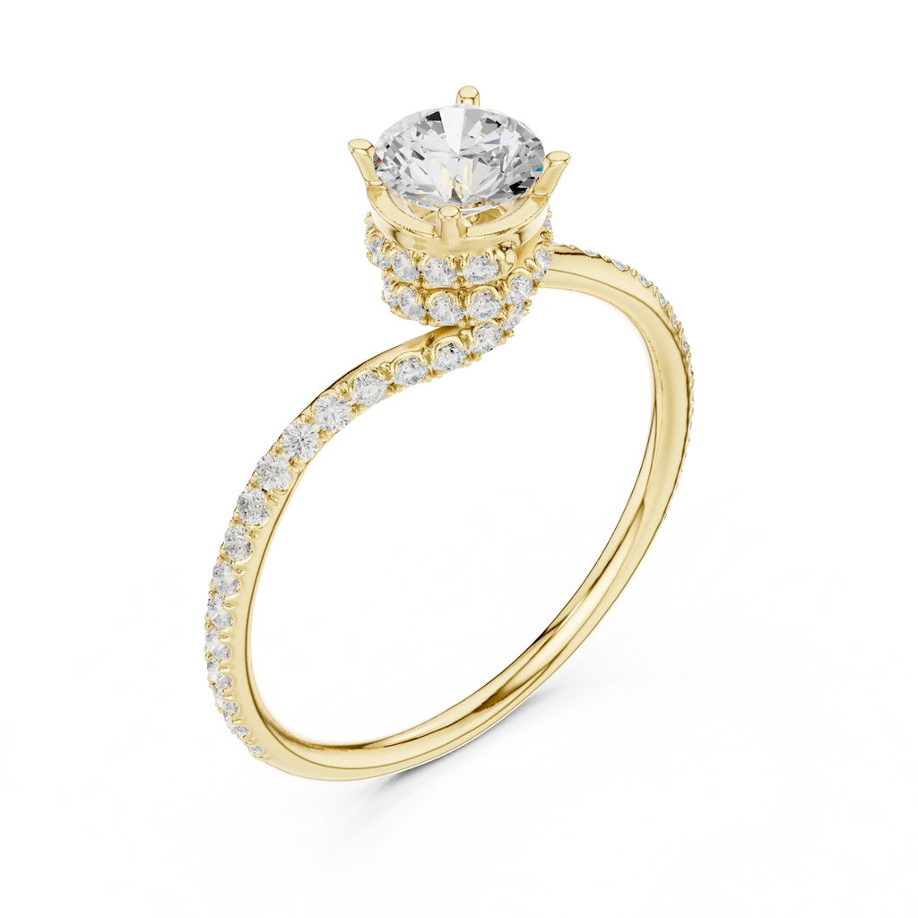 Round VVS Diamond Solitaire Engagement Ring E Color Lab Grown