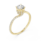 Round VVS Diamond Solitaire Engagement Ring E Color Lab Grown