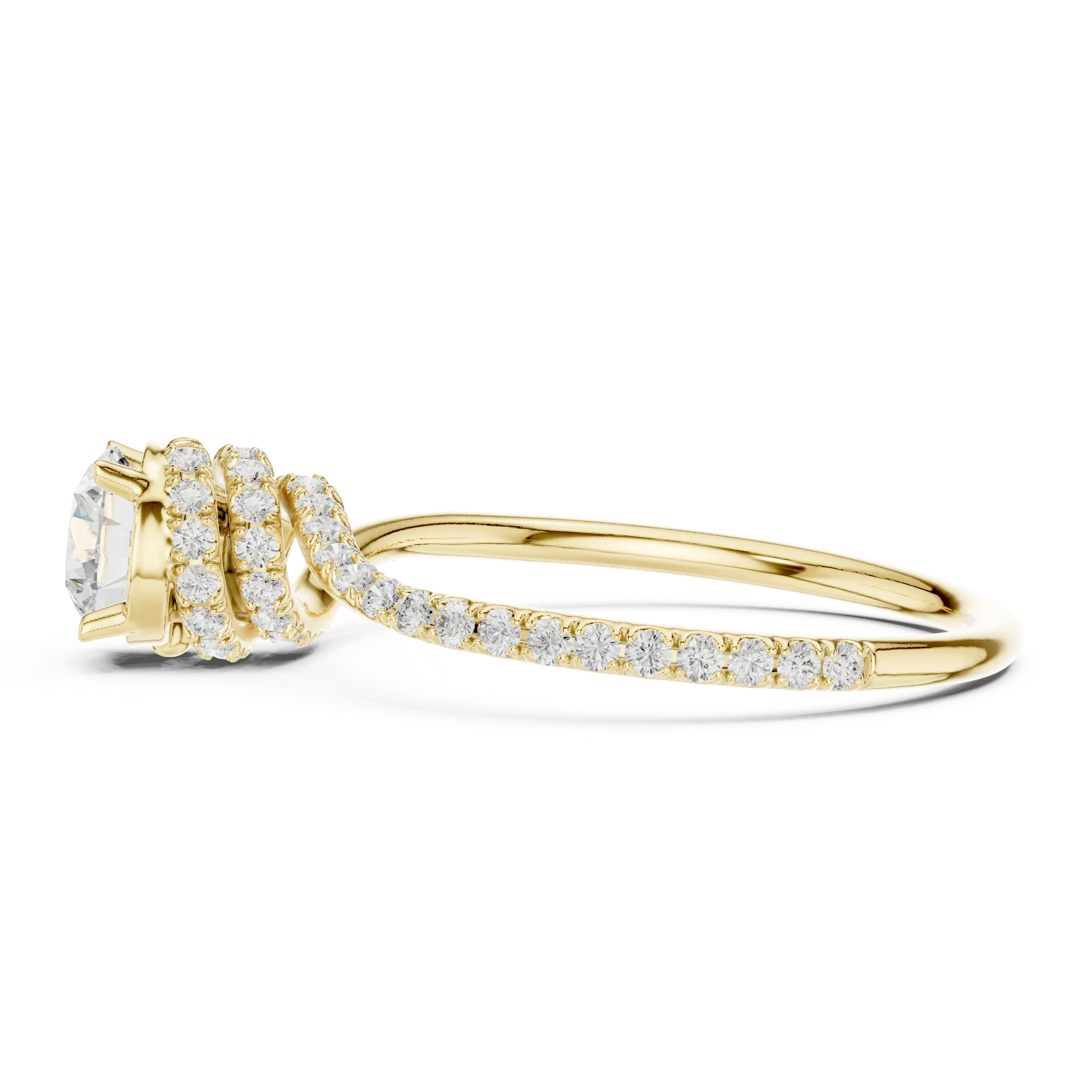Round VVS Diamond Solitaire Engagement Ring E Color Lab Grown