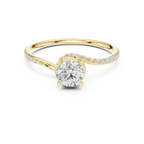 Round VVS Diamond Solitaire Engagement Ring E Color Lab Grown