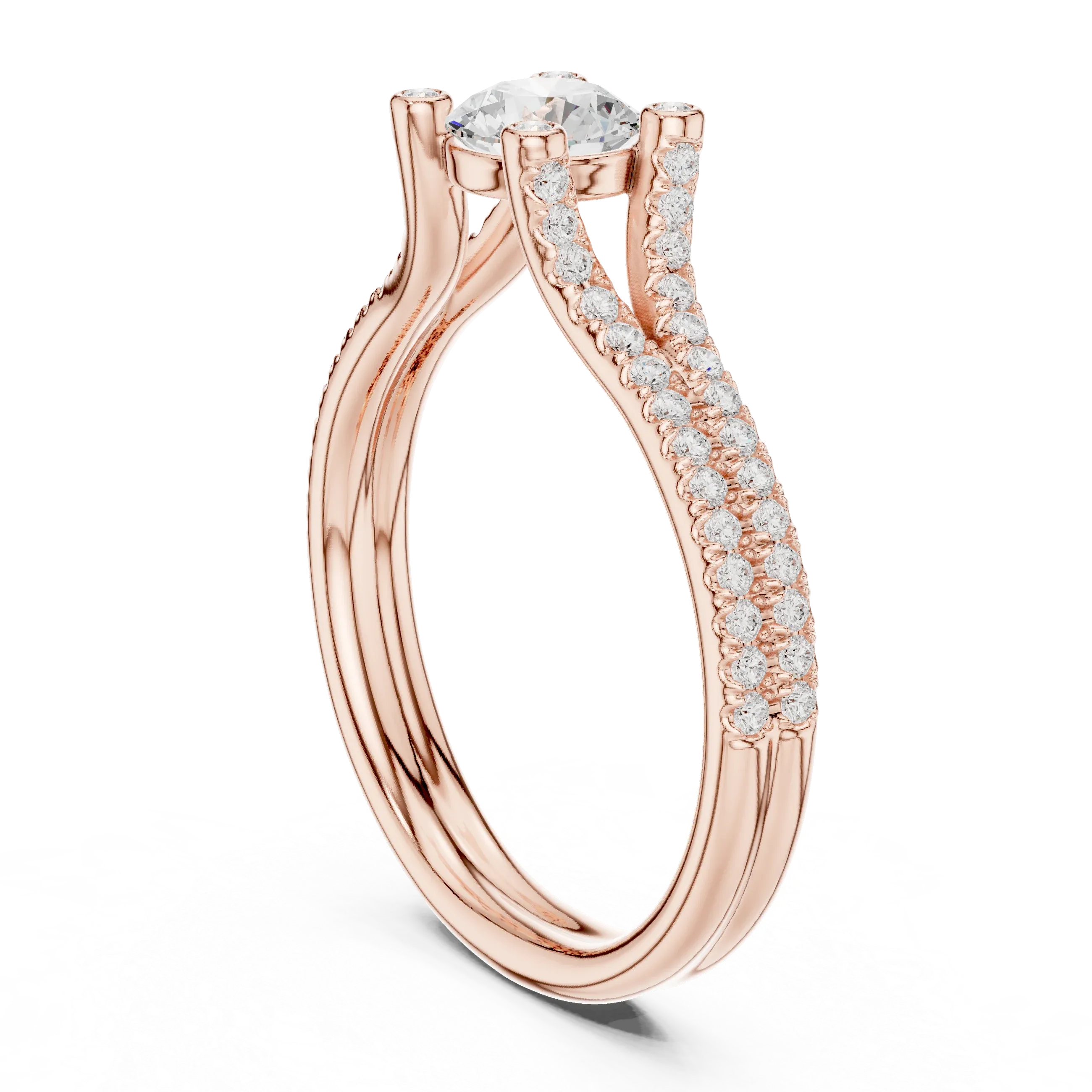 E Color VVS1 Round Lab Created Diamond Solitaire Gift for Her