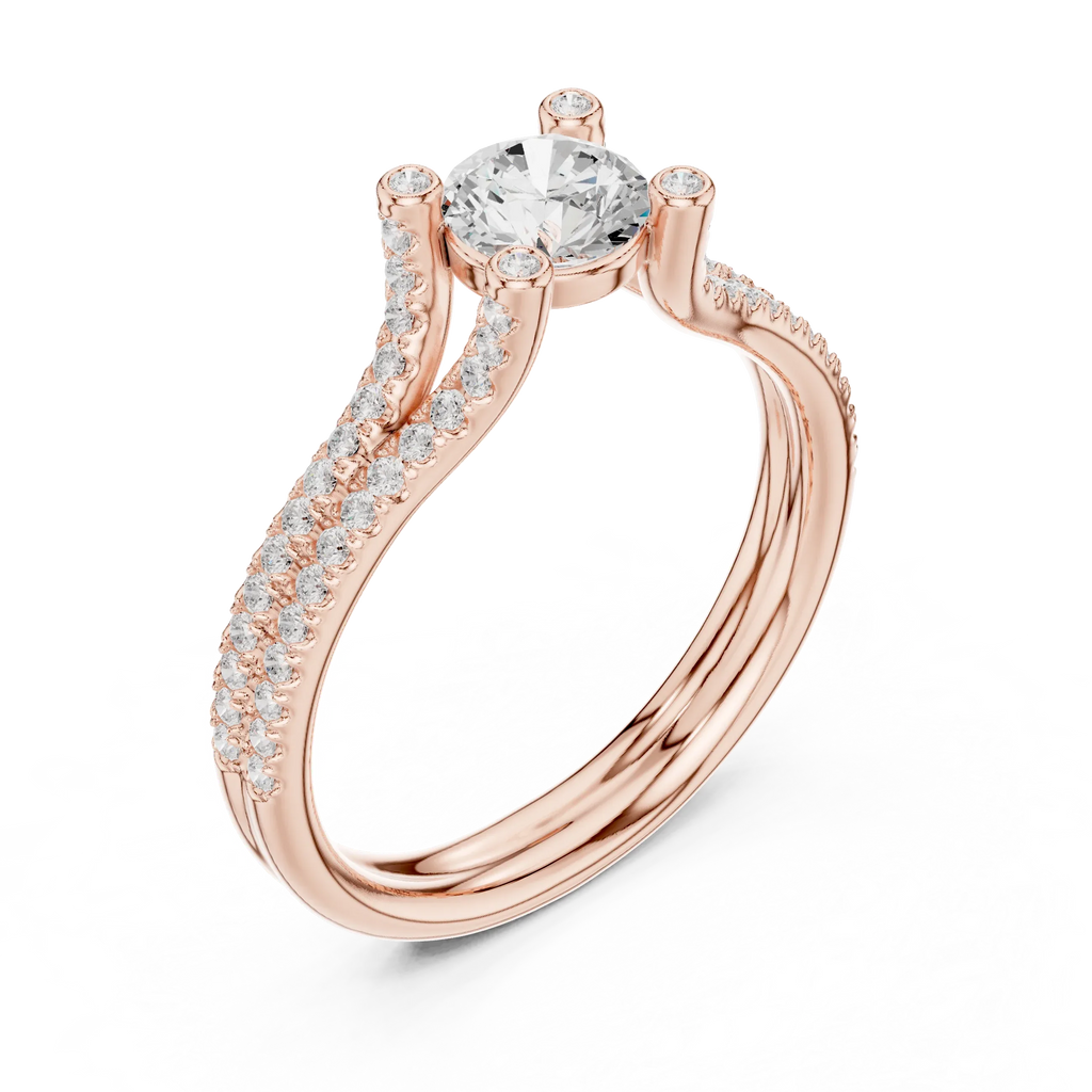E Color VVS1 Round Lab Created Diamond Solitaire Gift for Her