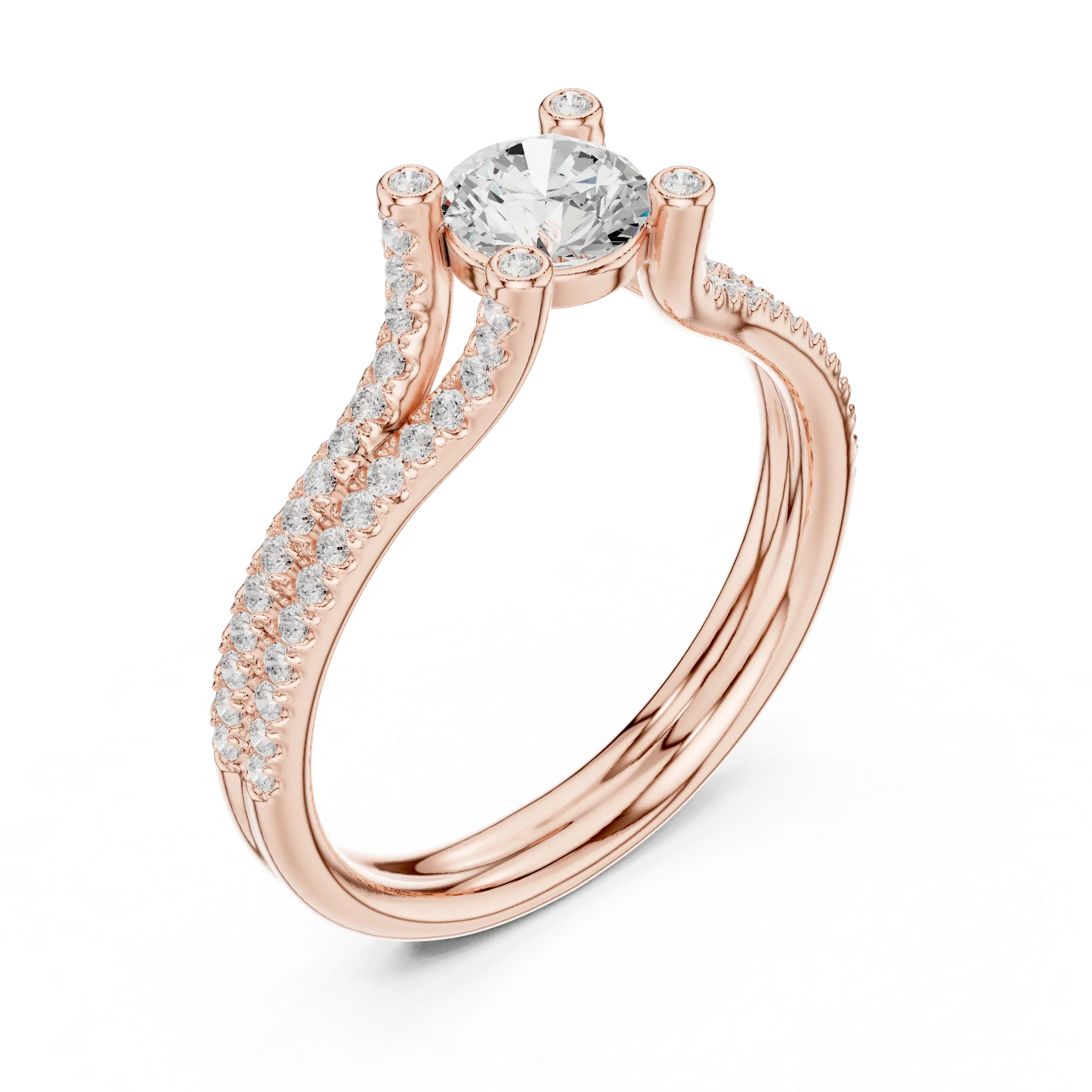 E Color VVS1 Round Lab Created Diamond Solitaire Gift for Her