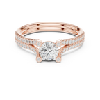 E Color VVS1 Round Lab Created Diamond Solitaire Gift for Her