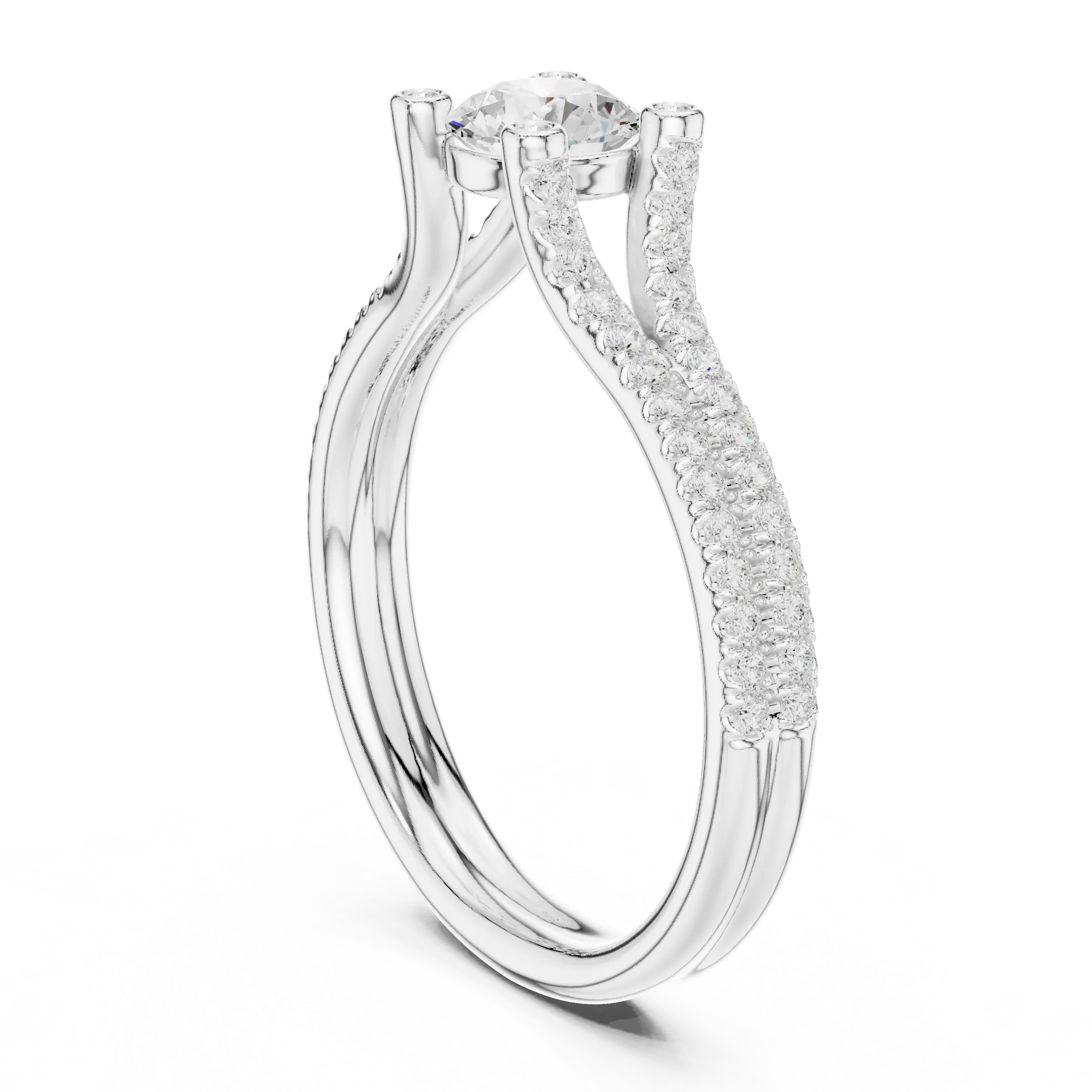 E Color VVS1 Round Lab Created Diamond Solitaire Gift for Her