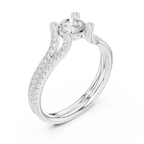 E Color VVS1 Round Lab Created Diamond Solitaire Gift for Her