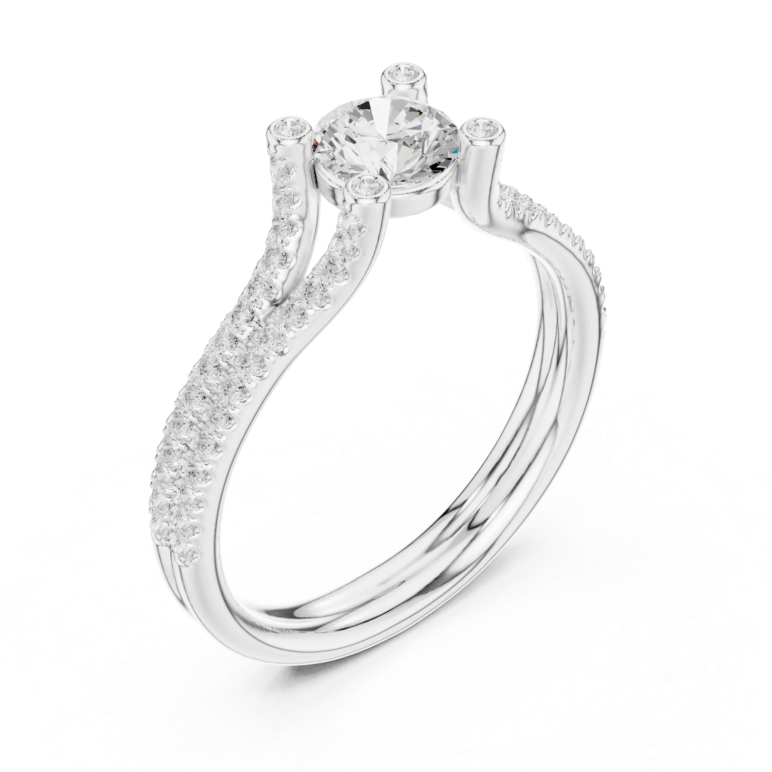 E Color VVS1 Round Lab Created Diamond Solitaire Gift for Her