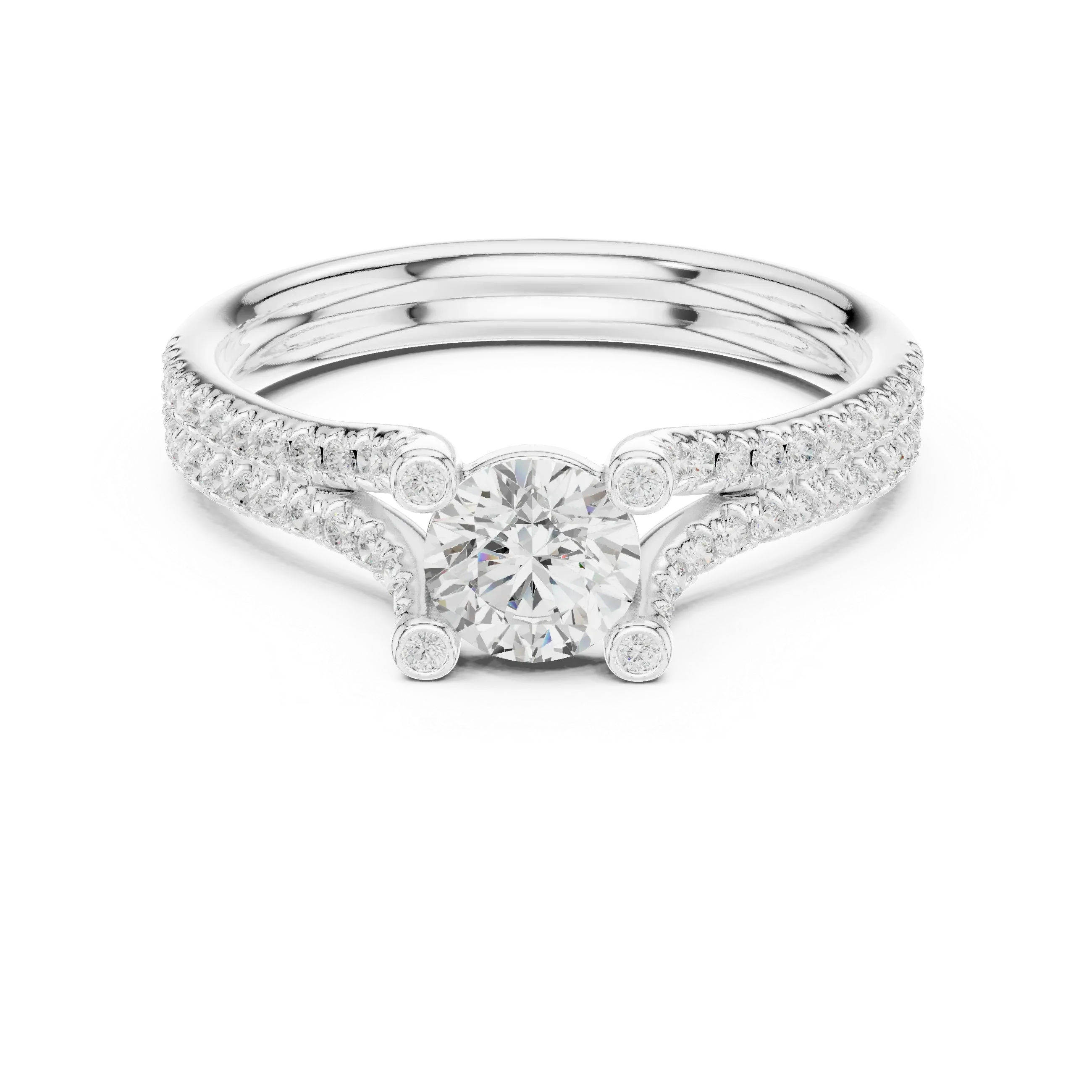 E Color VVS1 Round Lab Created Diamond Solitaire Gift for Her