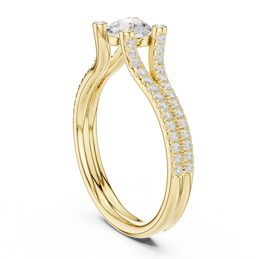 E Color VVS1 Round Lab Created Diamond Solitaire Gift for Her