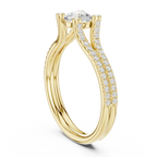 E Color VVS1 Round Lab Created Diamond Solitaire Gift for Her