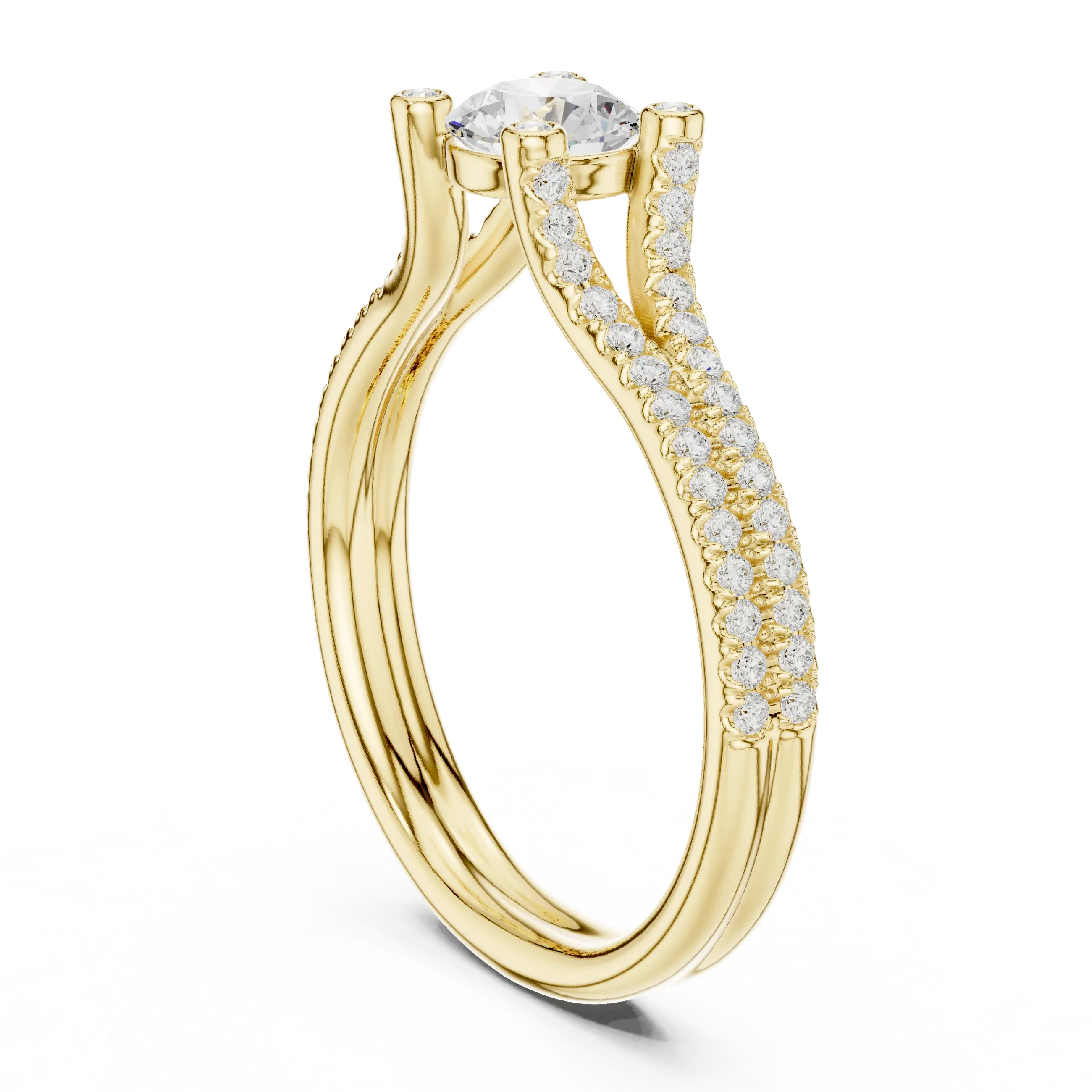 E Color VVS1 Round Lab Created Diamond Solitaire Gift for Her