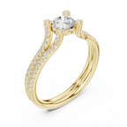 E Color VVS1 Round Lab Created Diamond Solitaire Gift for Her