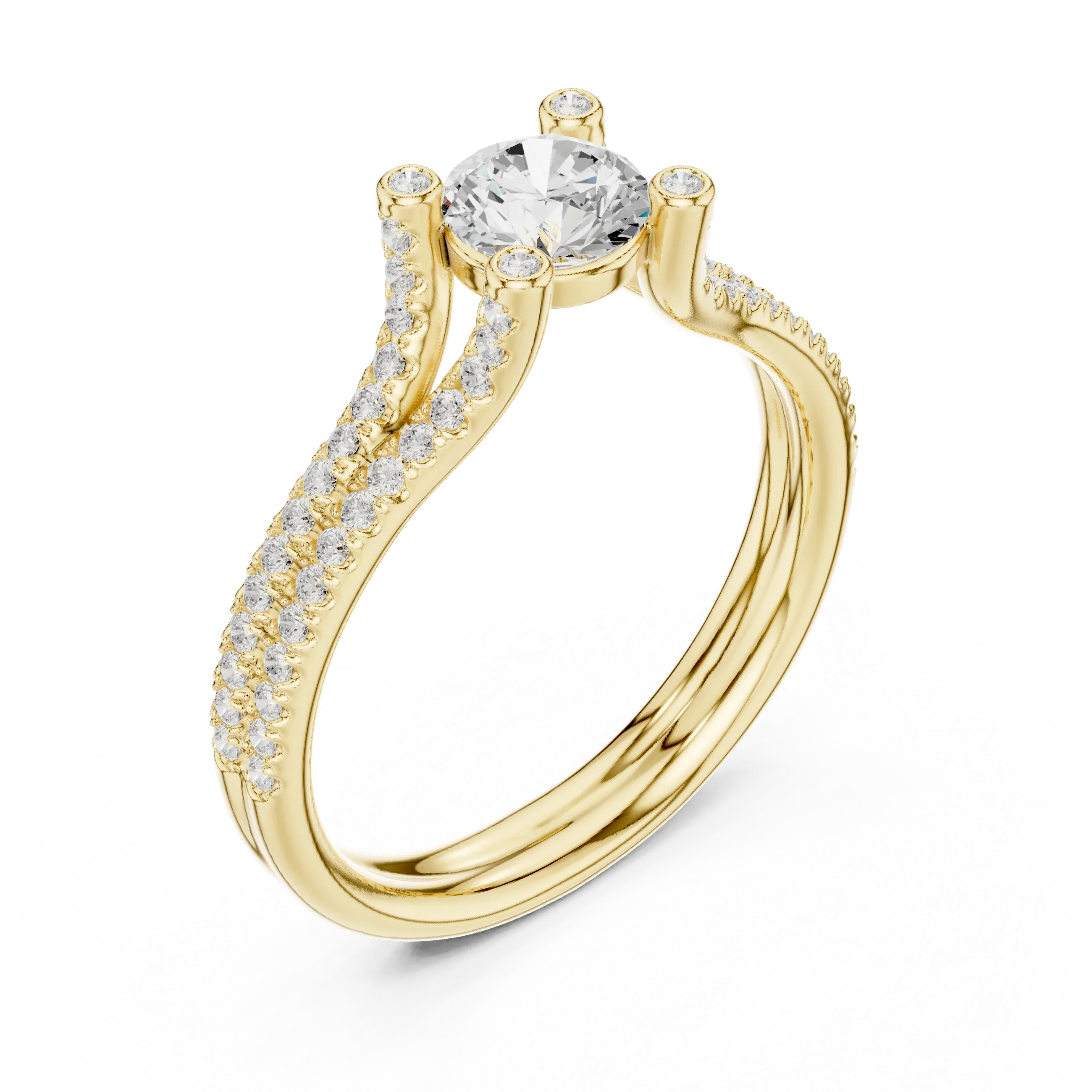E Color VVS1 Round Lab Created Diamond Solitaire Gift for Her