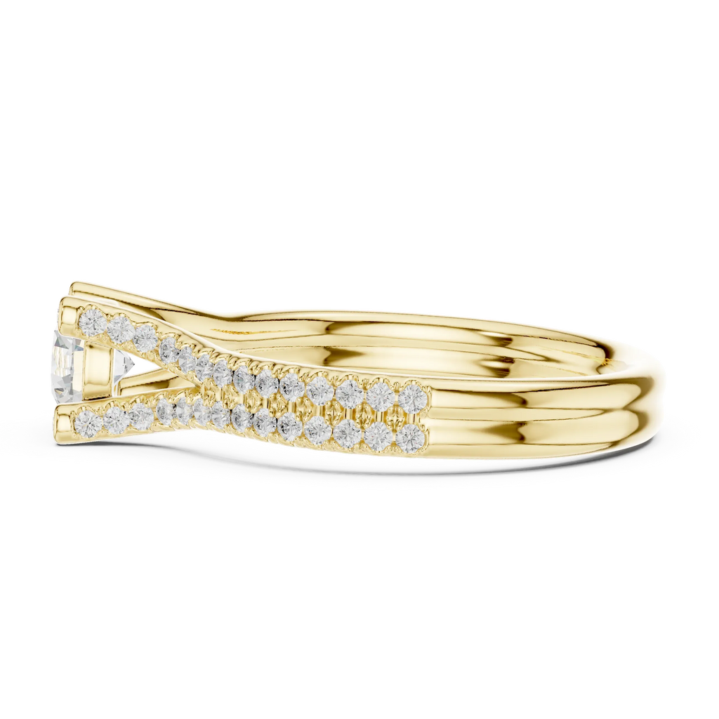 E Color VVS1 Round Lab Created Diamond Solitaire Gift for Her